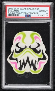 2009 Star Wars Galaxy Series 4 Shaped 1/1 Chanmen PSA 10 GEM MT Auto Sketch i1f - Picture 1 of 3
