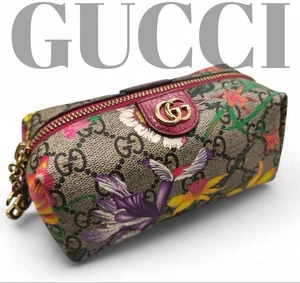 GUCCI Flora Kosmetiktasche Handtasche GG Supreme Marmont Charm Beige Leder JPN - Bild 1 von 5