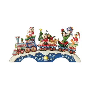 Jim Shore Disney MICKEY AND FRIENDS TRAIN-CHRISTMAS CHEER ON TRACK 6014996 NEW - Picture 1 of 9
