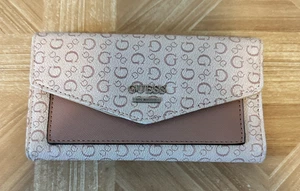 Guess Wallet Womens Pink Wallet Trifold Wallet w/Zip Pocket - Picture 1 of 7