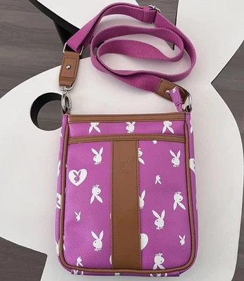 Playboy Y2K Pink Monogram Bunny Crossbody W Adjustable Strap Rare 2000s - Image 1 of 4