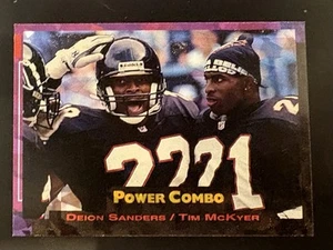 DEION SANDERS 1993 Pro Set Power Football Power Combo PRIZM #4 Atlanta Falcons - Picture 1 of 4