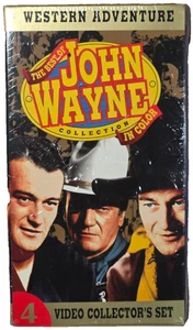 New. The Best of John Wayne Collection in Color 4 Video Collector's VHS Set - Picture 1 of 4