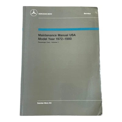 Manual de mantenimiento de fábrica concesionario Mercedes Benz 1972-1980 Foto 1 de 4