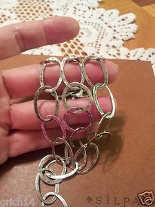 SILPADA 3 STRAND OXIDIZED STERLING SILVER LINKED BRACELET LOBSTER CLASP B1939 - Bild 1 von 6
