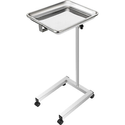 VEVOR Mobile Cart Mayo Stand Medical Trolley Tattoo Instrument W/ Removable Tray • 46.99$