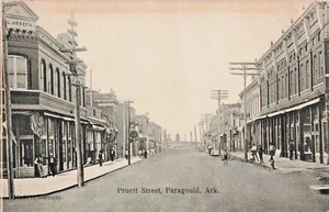 RPPC AR Paragould Arkansas-Main Street Scene-Vintage Antique 1907 cancel C6 - Picture 1 of 2