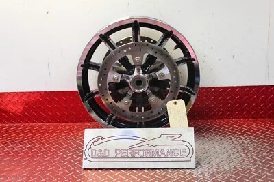 2019 HARLEY ROAD GLIDE OEM 17''x3'' IMPELLER FRONT WHEEL RIM & ROTORS 09-23 RG40 - Image 1 of 4