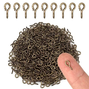 EXTREMADAMENTE PEQUEÑOS Mini Tornillo Ojos Para Artesanía Hágalo Usted Mismo, Joyería y Reparaciones Ojales 8mm - Imagen 1 de 5