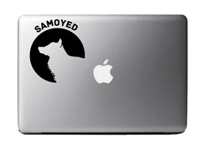 Samoyed Dog Breed Pride Black Vinyl Decal for Windows / Apple MacBook Laptop - Picture 1 of 1