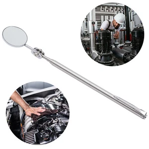 Telescoping Pocket Inspection Mirror Max 180° Mirror Rotation Extended Handle - Picture 1 of 13