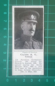 C4871) Cpt A G Tritton 3rd Bn Coldstream Guards World War One - 1915 Clip SMALL - Picture 1 of 1