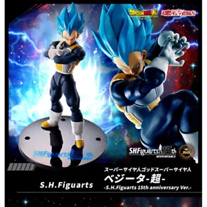 Dragon Ball Super S.H.Figuarts Super Saiyan blue God Vegeta 15th Ver In Stock - Picture 1 of 6