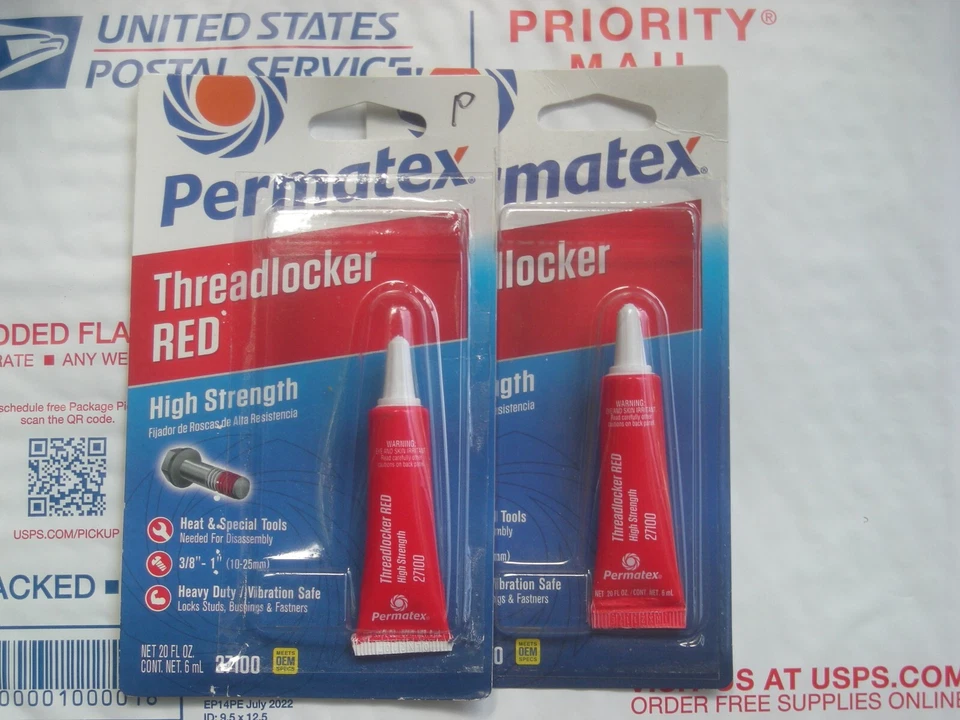 Permatex 27100 High-Strength Threadlocker Red Compound 0.20oz Tube - Image 1 of 1