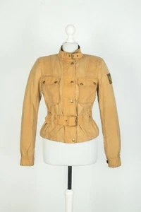 Ladies Belstaff Biker Wax Cotton Brown Jacket Size 40 - Picture 1 of 14
