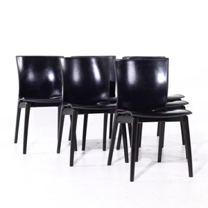 Josep Lluscà for Cassina Cos MCM Italian Leather Dining Chairs - Set of 6 - Picture 1 of 11