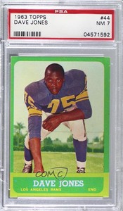 1963 Topps Deacon Jones Dave 'Deacon' Jones (Dave On Card) #44.1 PSA 7 HOF