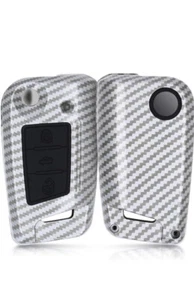 kwmobile Key Cover Compatible with VW Golf 7 MK7 - Carbon - Picture 1 of 4