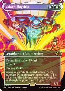 Valor's Flagship (Borderless) 298 Foil NM MTG Aetherdrift Magic - Picture 1 of 1