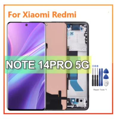 LCD Display Touch Digitizer Assembly For Xiaomi Redmi Note 14 Pro 5G With Frame - Image 1 of 4