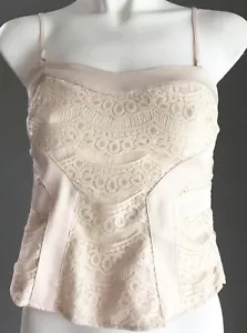 LADAKH Ivory Lace Panel "Miss Prim" Bustier Top Sizes 8 - NWT! - Picture 1 of 6