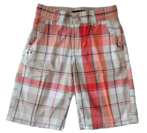 SEAN JOHN BOYS SHORTS - PLAID SZ 5/6 RED WHITE - BERMUDA CHINO - Picture 1 of 1