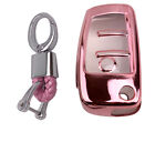 Pink TPU Flip Key Case Fob Cover Shell Holder Fit For Audi A1 A3 S3 Q3 Q7 TT