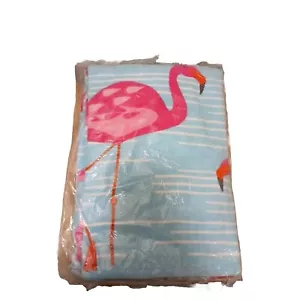 Flamingo Blue Towel Bird Bath Beach Pool 100% Cotton LG Super Soft Absorbent - Picture 1 of 3