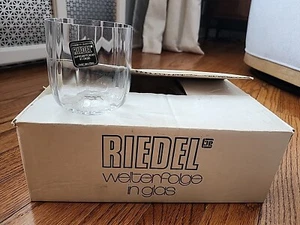 Vintage Riedel Bar Drink Rock Tumbler Glass Set of 6 Fluted 12oz Never Used  - Picture 1 of 6