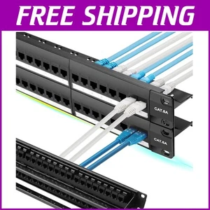 Toolless 48 Port Inline Patch Panel w/ Gold Plated RJ45 for Fast Data Transfer - Afbeelding 1 van 8