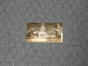 1916 Real Photo WWI U.S.Army Black And White Military Postcard N.C.S. CLUB - Picture 1 of 2