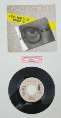 FOREIGNER: Face To Face/I Don't Want To Live Without You 45 RPM ATLANTIC #789101 - Image 1 of 4