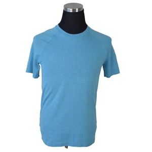 Lululemon Mens Tee Shirt Small Blue Short Sleeved Activewear - Picture 1 of 9