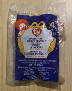 TY 1999 Teenie Beanie Babies McDonald's Happy Meal Toy Sealed Spunky the Cocker - Picture 1 of 2