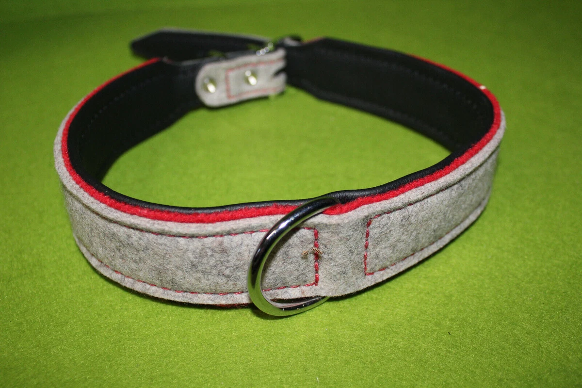 M&D Hundehalsband Aus Echtleder – 6,4 Cm Breit, Handgefertigt, Mit American Bulldog Design, Größen M-XL