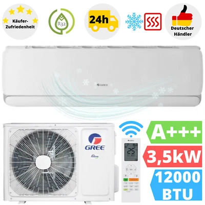Gree G-Tech Silver Klimaanlage 12000BTU Klimagerät Inverter Klima WLAN 3,5 kW - Bild 1 von 4