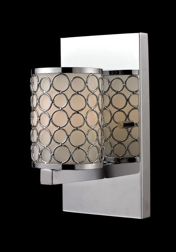 Arandela de parede Z-Lite Synergy 1 luz cromada com vidro opala fosco - Imagem 1 de 2