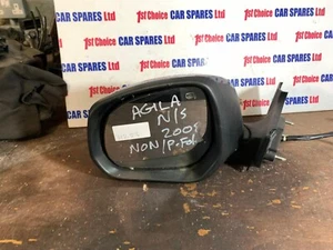 VAUXHALL AGILA 2010 LADO DEL PASAJERO ELÉCTRICO AZUL ALA ESPEJO RETROVISOR ARAÑAZOS - Imagen 1 de 6