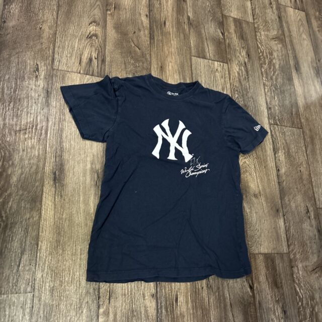 New Era Navy New York Yankees Plus Size Two-hit Front Knot T-shirt