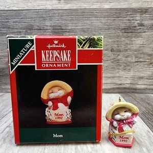 Hallmark Miniature Keepsake Ornament Mom Vintage 1992 QXM550-4 - Picture 1 of 7