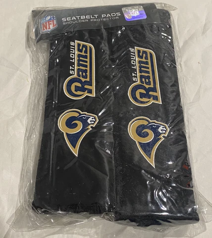New NFL St. Louis Rams LA Los Angeles Seat Belt Shoulder Pads Covers Cover