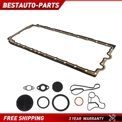 For BMW M135i 335i 435i 535i X5 X6 N55 N54 Oil Pan Gasket Set w/ Oil Cooler Seal Foto 1 de 4