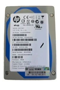 HP SSD SAS 2.5" 400GB 6Gbps Solid State Drive 632429-003 632520-006 - Picture 1 of 5
