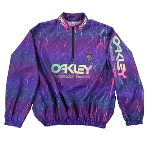 Vintage 90s Oakley Surf Style Windbreaker Jacket OS Thermonuclear Protection 1/4 Zip - Bild 1 von 8