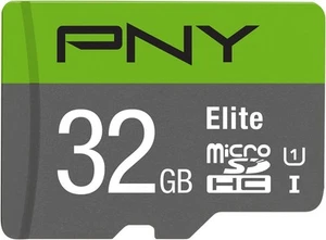 PNY 32GB Elite Class 10 U1 microSDHC Flash Memory Card - 100MB/s Green,Grey - Picture 1 of 7