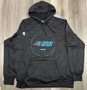 Nike Carolina Panthers NFL Equipment Train Black Hoodie Sweatshirt Men’s Size XL - Picture 1 of 10