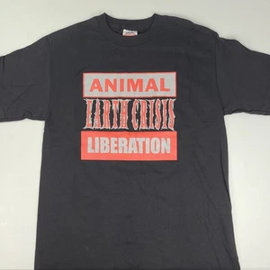 Earth Crisis Animal Liberation Vintage T Shirt Medium 90s 00s Hardcore Alstyle - Picture 1 of 9