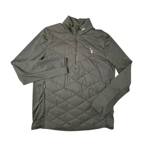 NEW Kjus Mens Jacket Medium/50 Black Old Waverley Golf Release Half Zip Logo  - Picture 1 of 11