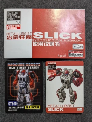 BadCube OLD TIMER SERIES Masterpiece MP Swerve SLICK Instructions & Cards OTS-10 - Image 1 of 4
