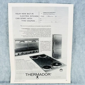 1956 Thermador Range Vtg PRINT AD Bilt In Electric Kitchen Los Angeles CA - Picture 1 of 1